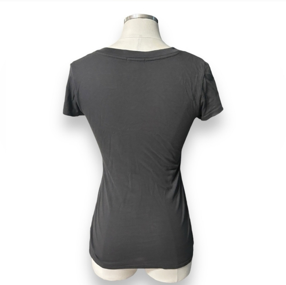 JUICY COUTURE V Neck Bling Spell Out Short Sleeve Shirt - Picture 3 of 7